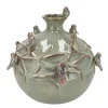 Vazen-DK Design Vaas Vogels - mosgroen - D23 x H23 cm