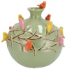 Vazen-DK Design Vaas Vogels - pistache groen - D18 x H18 cm