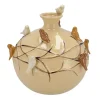 Vazen-DK Design Vaas Vogels - zandkleurig - D14 x H14 cm