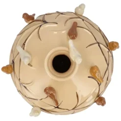 Vazen-DK Design Vaas Vogels - zandkleurig - D14 x H14 cm