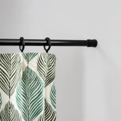 Gordijnroedes-ACAZA Douche Gordijnstang XL, aanpasbaar van 140 tot 260 cm, zelfklemmend, zwart