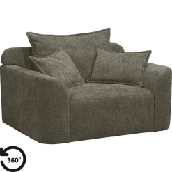 Loveseats-Leen Bakker Draaibare Loveseat Elsa - stof Eden - mokka