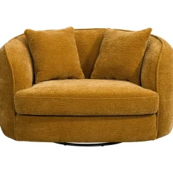 Loveseats-Leen Bakker Draaibare Loveseat Enzio - stof Elephant - okergeel