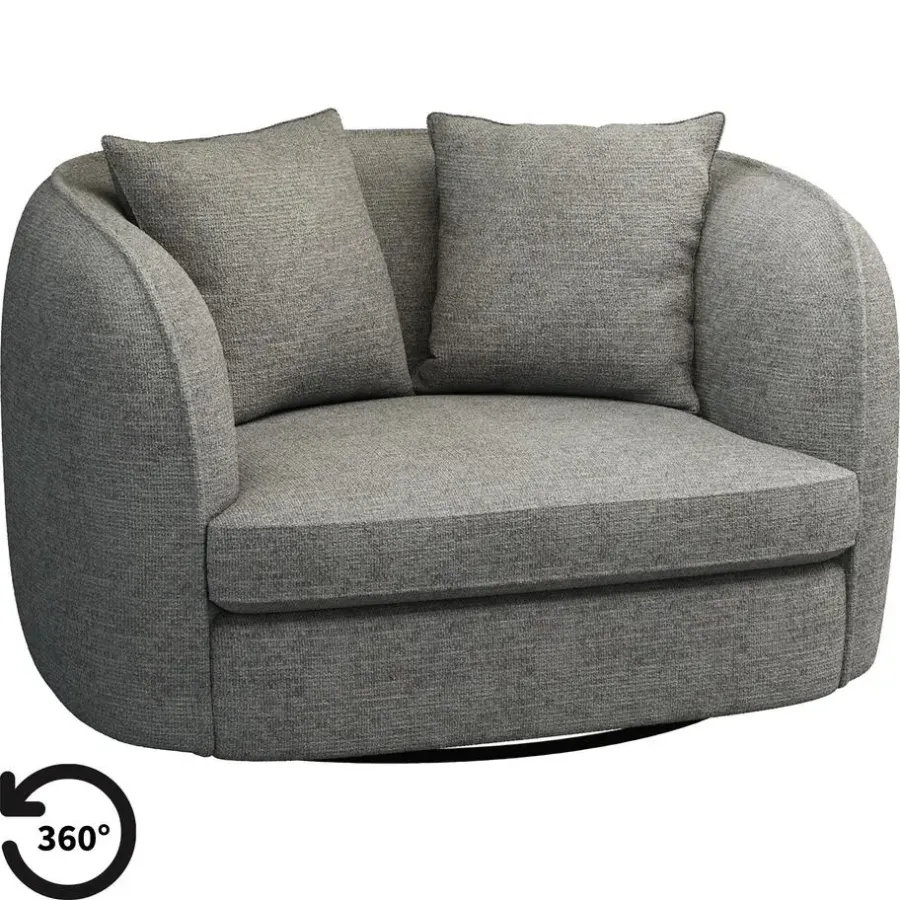 Loveseats-Leen Bakker Draaibare Loveseat Enzio - stof Wandy - grijs