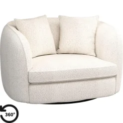 Leen Bakker Draaibare Loveseat Enzio - stof Wales - crème