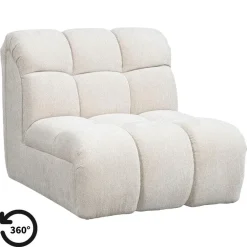 Leen Bakker Draaifauteuil Beau - stof Raven - beige
