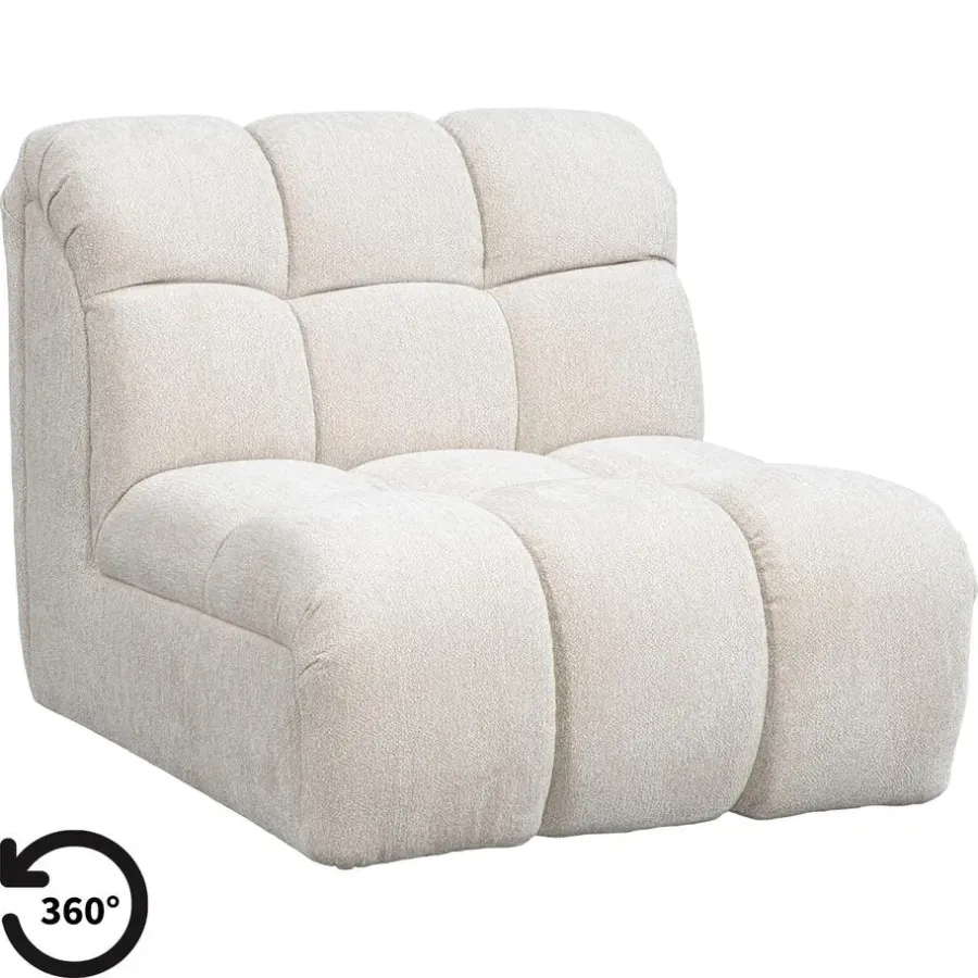 Leen Bakker Draaifauteuil Beau - stof Raven - beige