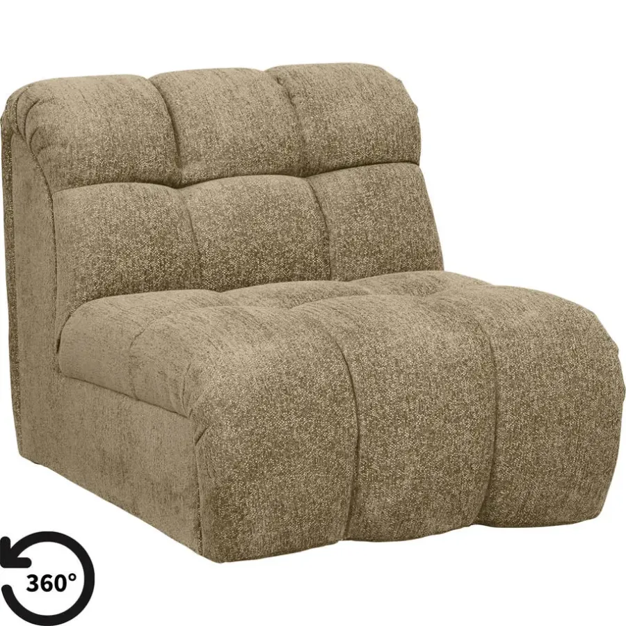 Leen Bakker Draaifauteuil Beau - stof Raven - taupe