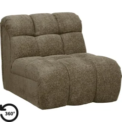 Leen Bakker Draaifauteuil Beau - stof Raven - bruin