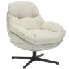 Fauteuils-Giga Meubel Draaifauteuil Beige - Zithoogte 50cm - Fauteuil Leonne