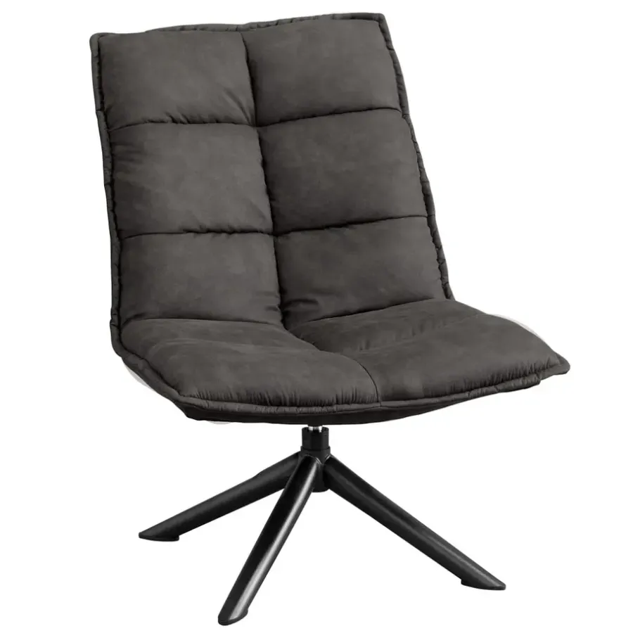 Fauteuils-Leen Bakker Draaifauteuil Clayton - antraciet
