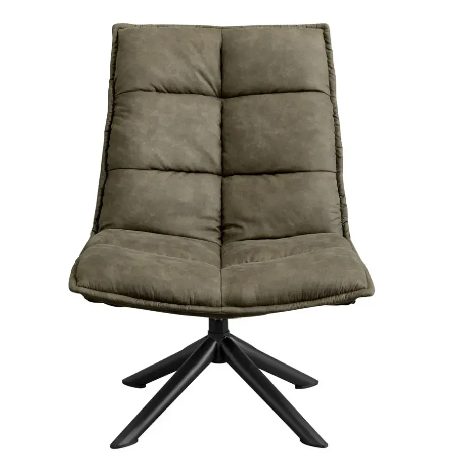 Fauteuils-Leen Bakker Draaifauteuil Clayton - groen