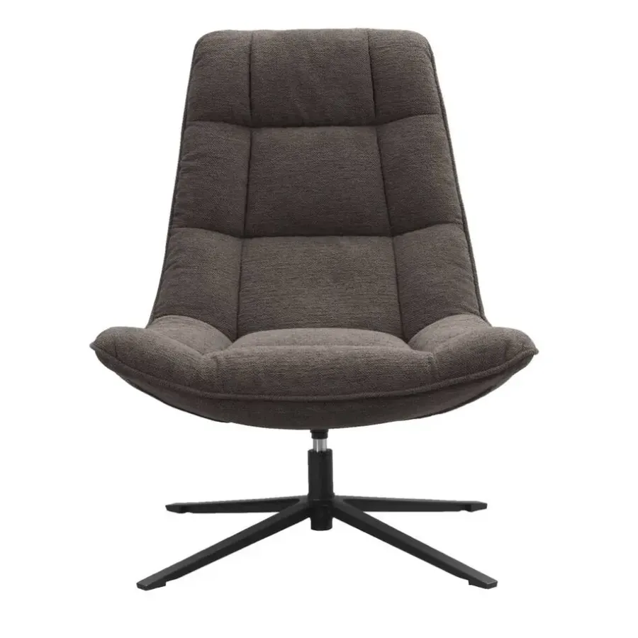 Leen Bakker Draaifauteuil Emily - donkerbruin