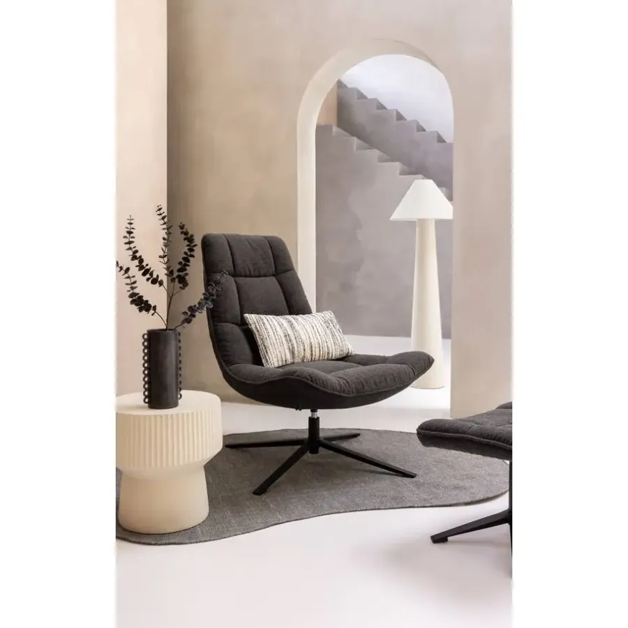 Leen Bakker Draaifauteuil Emily - donkerbruin