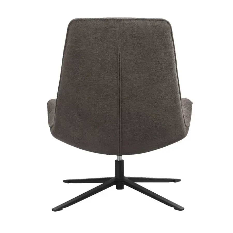 Leen Bakker Draaifauteuil Emily - donkerbruin