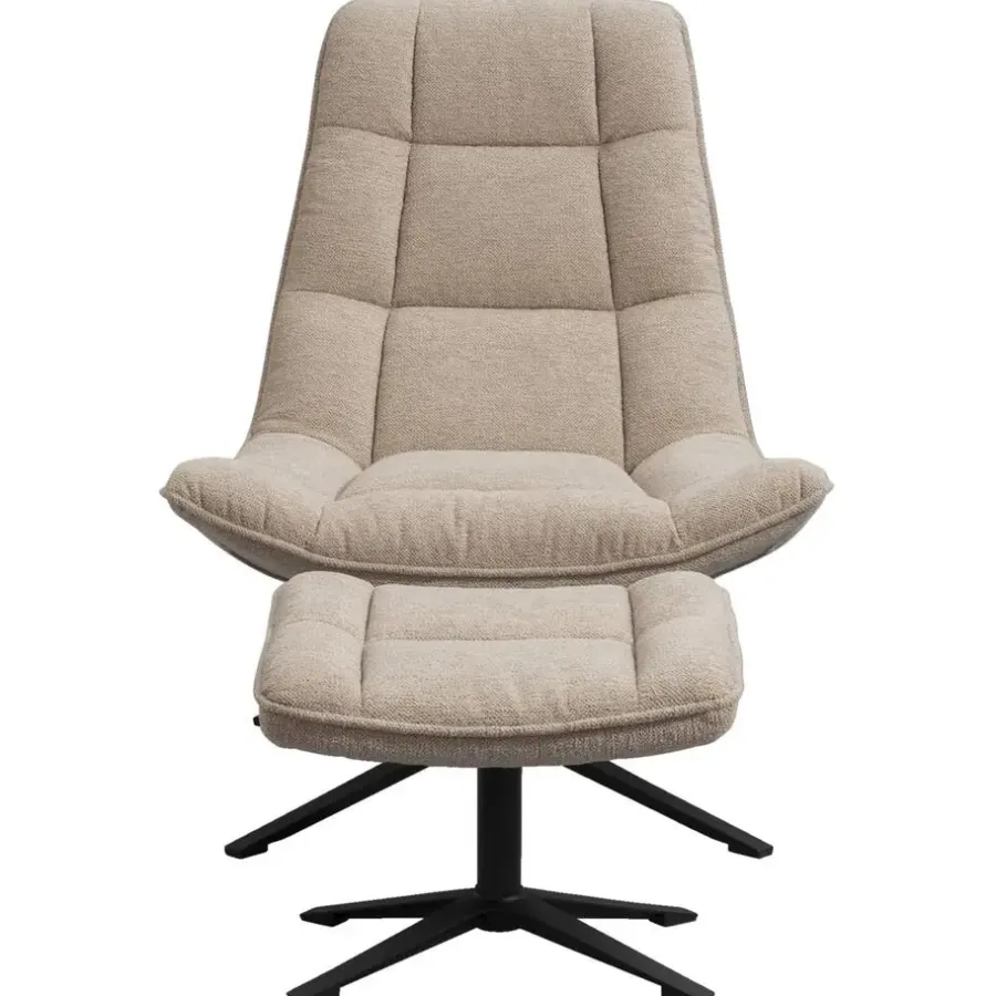 Fauteuils-Leen Bakker Draaifauteuil Emily - zand