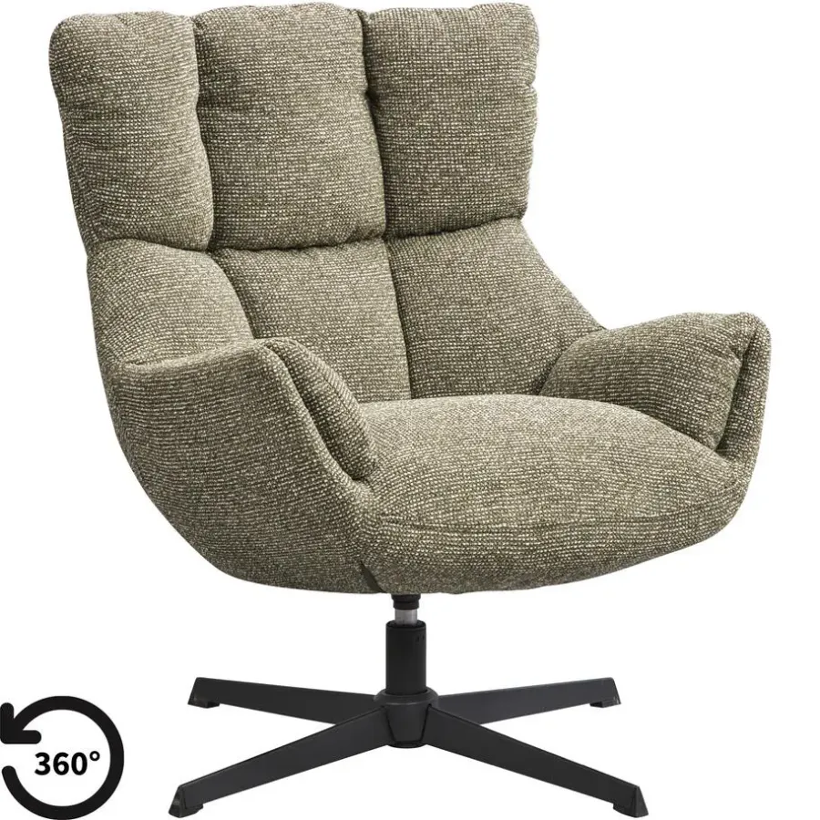 Leen Bakker Draaifauteuil Hidde - groen