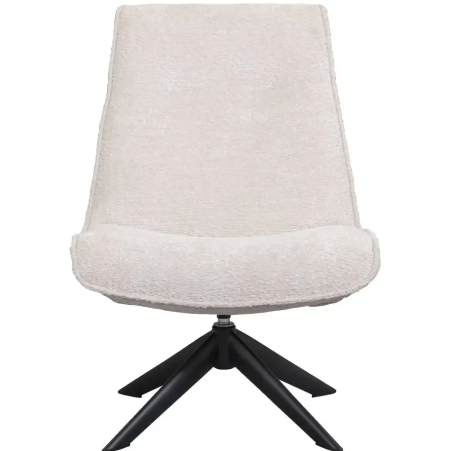 Fauteuils-Leen Bakker Draaifauteuil Nora - crème