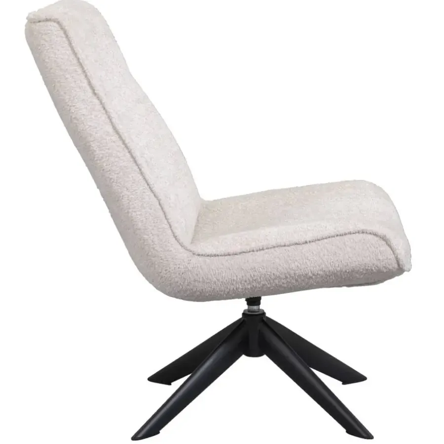 Fauteuils-Leen Bakker Draaifauteuil Nora - crème