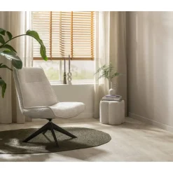 Fauteuils-Leen Bakker Draaifauteuil Nora - crème
