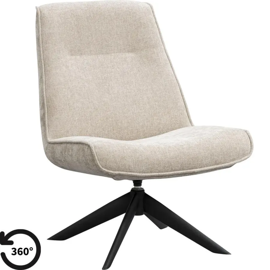 Fauteuils-Leen Bakker Draaifauteuil Nora - taupe