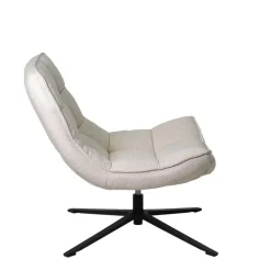 Giga Meubel Draaifauteuil Stof/Textiel - Beige - 86x74x84cm - Mattis