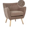 Beliani DRAMMEN - Chesterfield fauteuil - Bruin - Bouclé