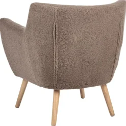 Beliani DRAMMEN - Chesterfield fauteuil - Bruin - Bouclé