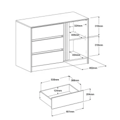 Dressoirs-Leen Bakker Dressoir Evi - eikenkleur - 76,8x109,8x50 cm