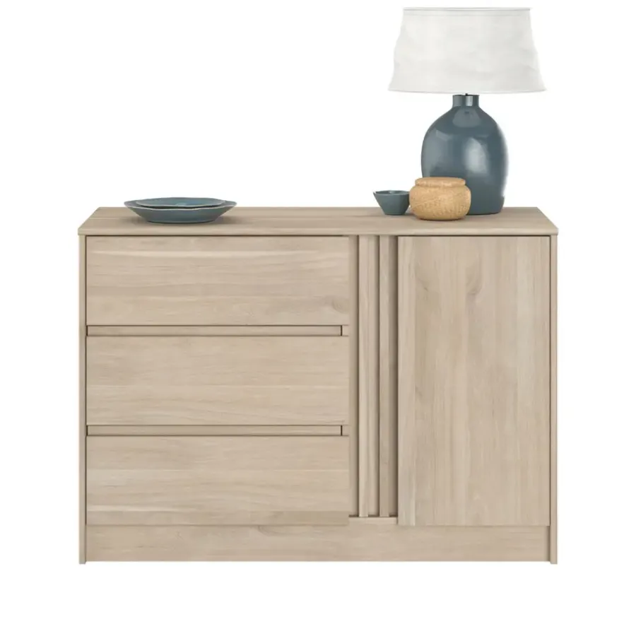 Dressoirs-Leen Bakker Dressoir Evi - eikenkleur - 76,8x109,8x50 cm