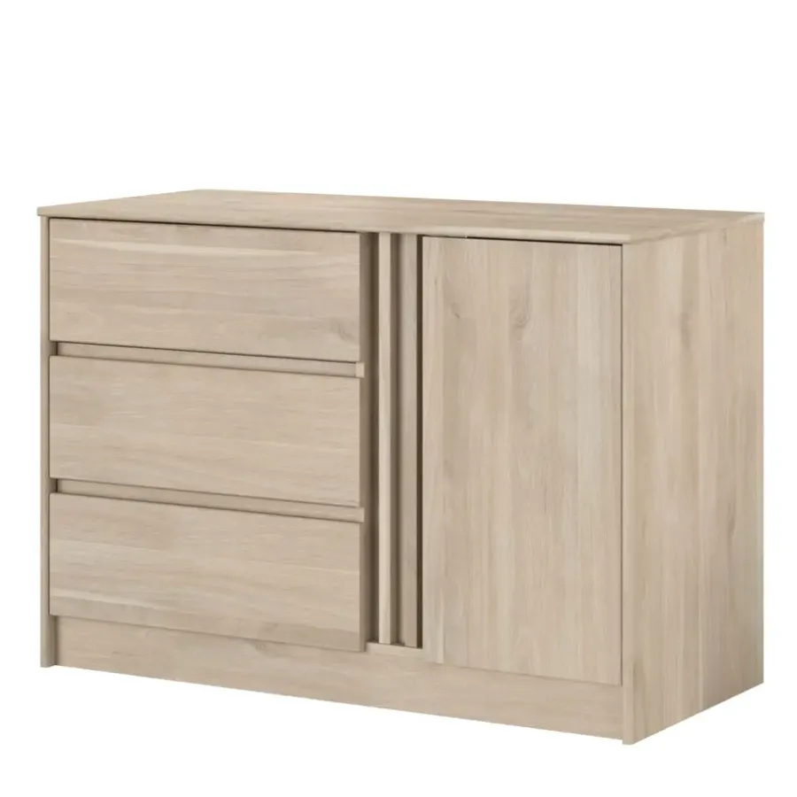Dressoirs-Leen Bakker Dressoir Evi - eikenkleur - 76,8x109,8x50 cm