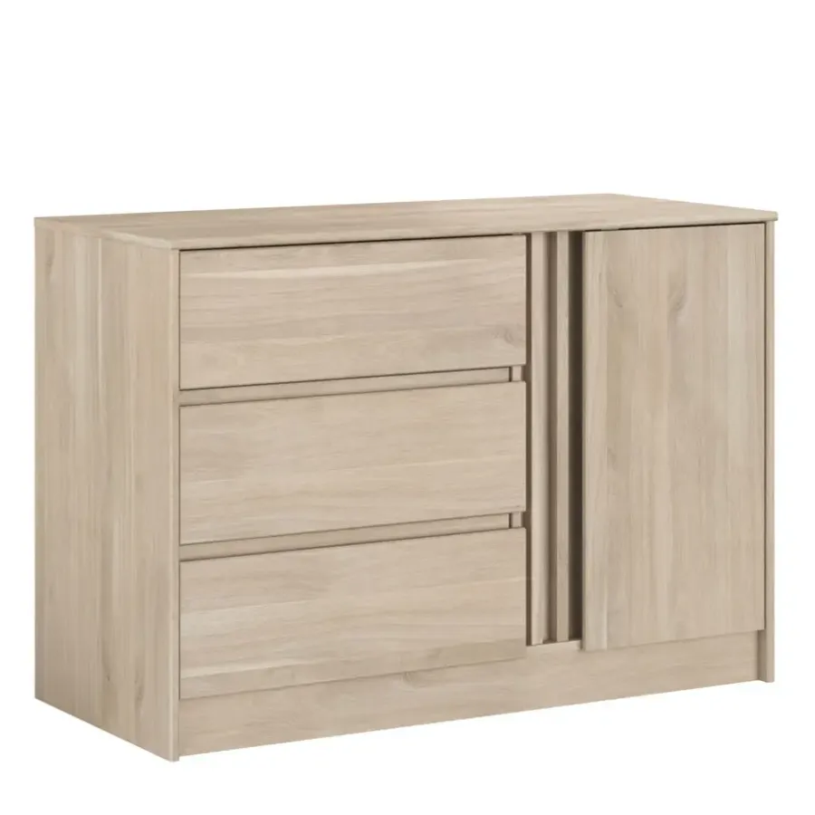 Dressoirs-Leen Bakker Dressoir Evi - eikenkleur - 76,8x109,8x50 cm
