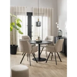 Leen Bakker Dressoir Julia - zwart - 86x156x40 cm