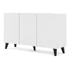 Dressoirs-Homlando Dressoir Ravenna PC 150 3D glanzend wit (fronten) deuren gefreesd