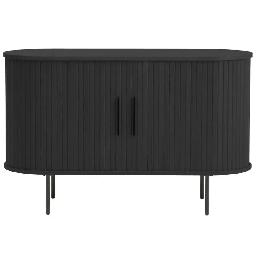 Dressoirs-Giga Living Dressoir Zwart Eikenhout - 120x45x76cm - Nola