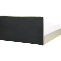 2-Persoons Bedden-Beliani DREUX - Bed met opbergruimte - Beige - 160 x 200 cm - Polyester