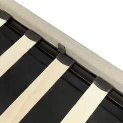 2-Persoons Bedden-Beliani DREUX - Bed met opbergruimte - Beige - 160 x 200 cm - Polyester