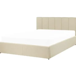 Twijfelaars-Beliani DREUX - Bed met opbergruimte - Beige - 140 x 200 cm - Polyester