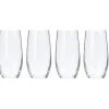 Waterglazen-Merkloos Drinkglazen of waterglazen - 4x stuks - gecurved - 360 ml