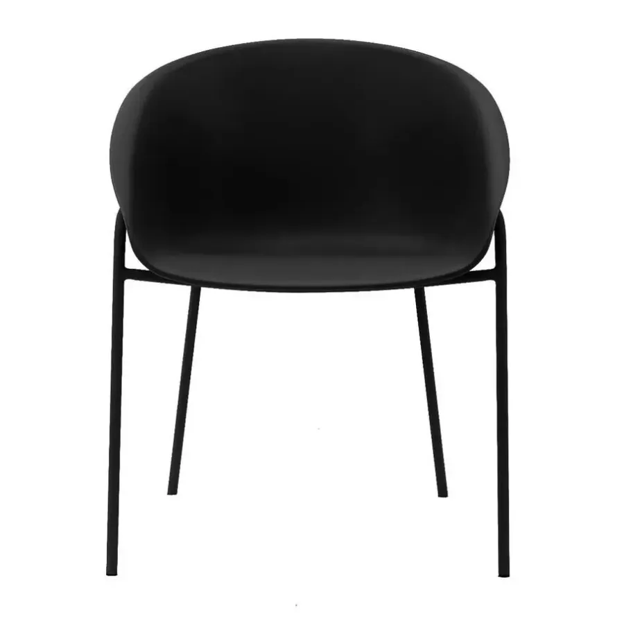 Tuinstoelen-DS4U - Ella kunststof eetkamerstoel - zwart