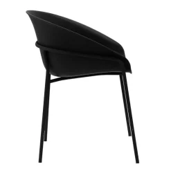 Tuinstoelen-DS4U - Ella kunststof eetkamerstoel - zwart