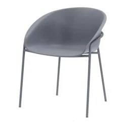 Tuinstoelen-DS4U - Ella kunststof eetkamerstoel - grijs