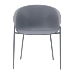 Tuinstoelen-DS4U - Ella kunststof eetkamerstoel - grijs