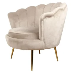 Fauteuils-DS4U - Feliz fauteuil velvet champagne/taupe
