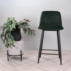 Barkrukken-DS4U - Gaby barkruk velvet 65 cm 2.0 - groen