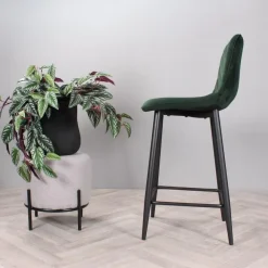 Barkrukken-DS4U - Gaby barkruk velvet 65 cm 2.0 - groen