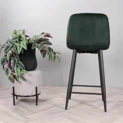 Barkrukken-DS4U - Gaby barkruk velvet 65 cm 2.0 - groen