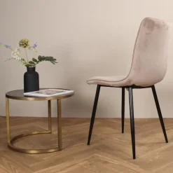 DS4U - Gaby eetkamerstoel velvet champagne