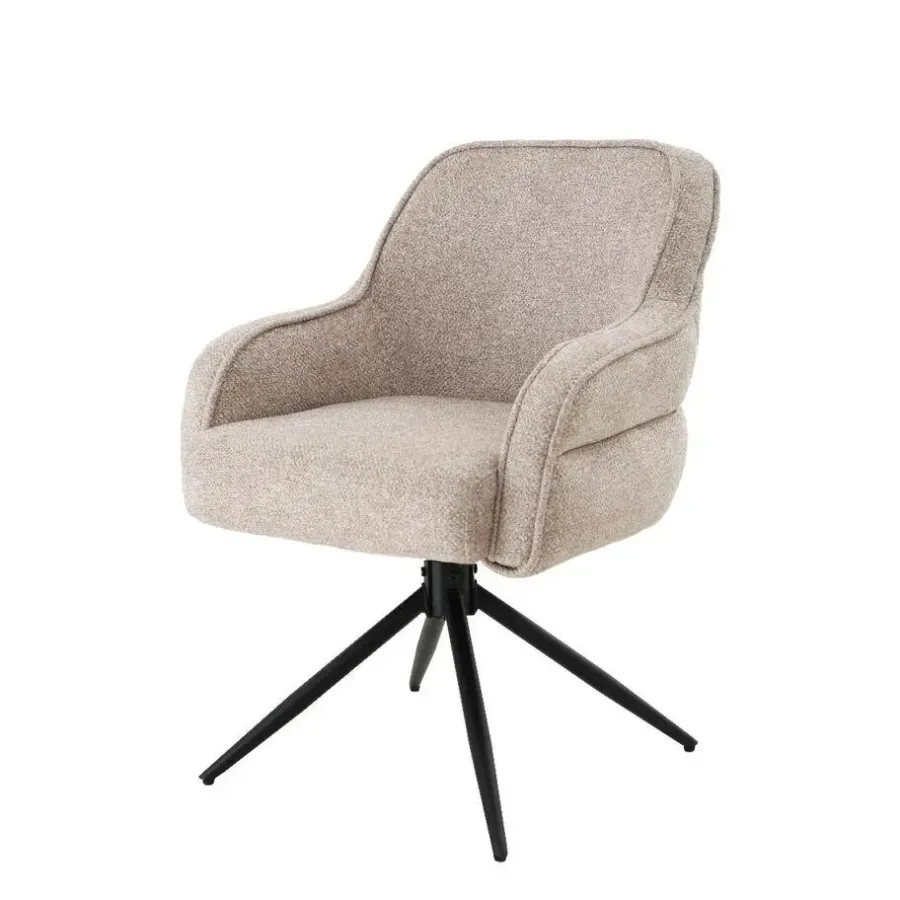 Eetkamerstoelen-DS4U - Loisa armstoel terugdraai - champagne
