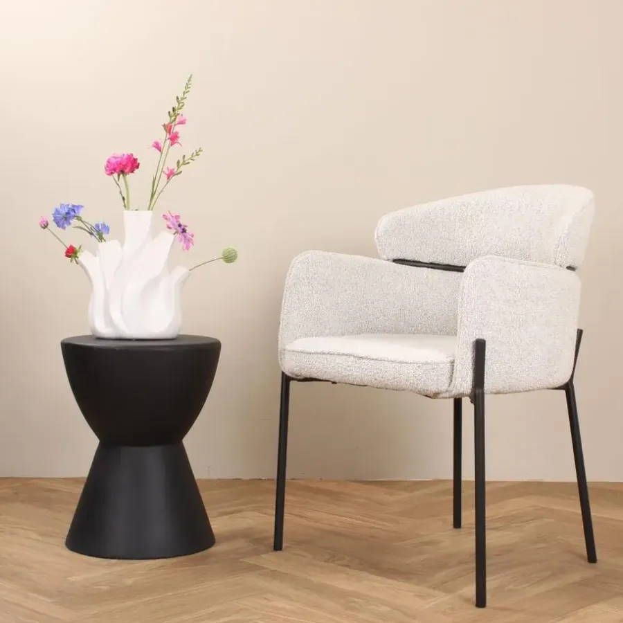 Eetkamerstoelen-DS4U - Mira eetkamerstoel boucle - beige